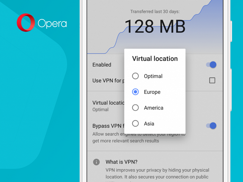 Opera вернула мобильным пользователям VPN, но только теперь в виде функции для основного браузера