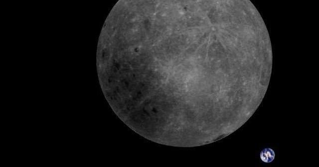 Уникальное фото Земли, снятое с темной стороны Луны