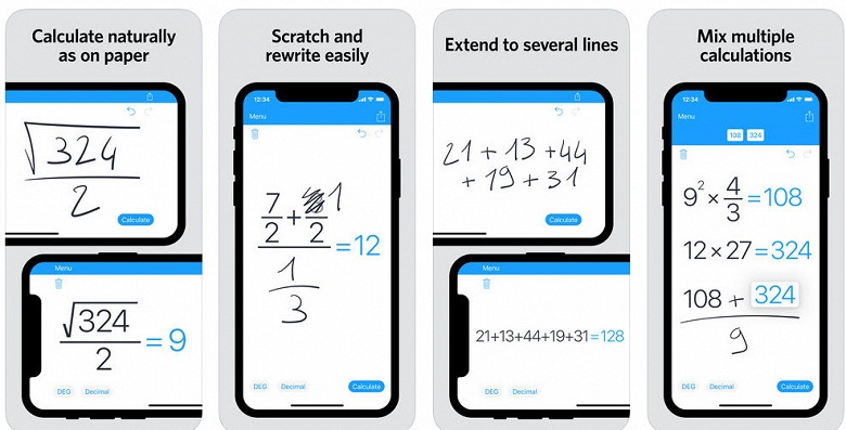Уникальный калькулятор MyScript Calculator 2 доступен на iOS и Android бесплатно