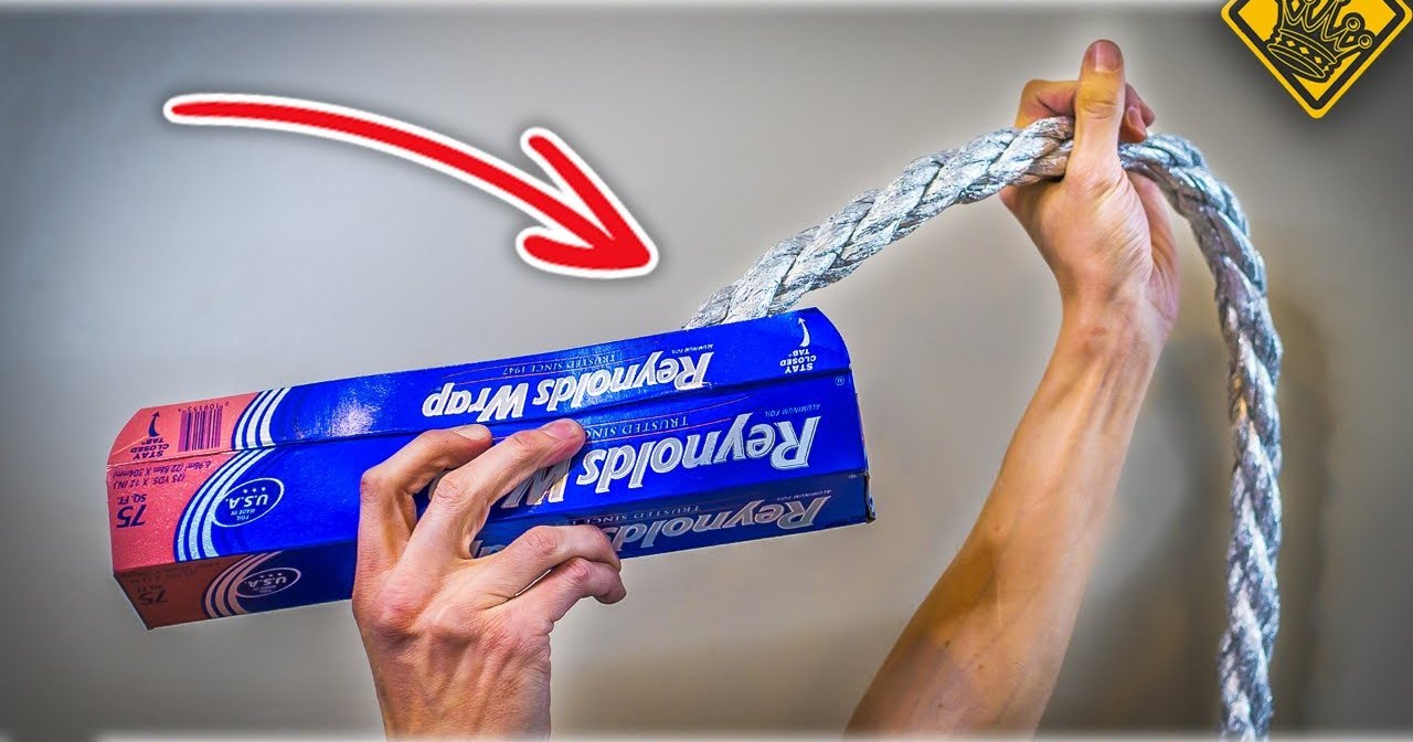 Как сделать веревку из алюминиевой фольги