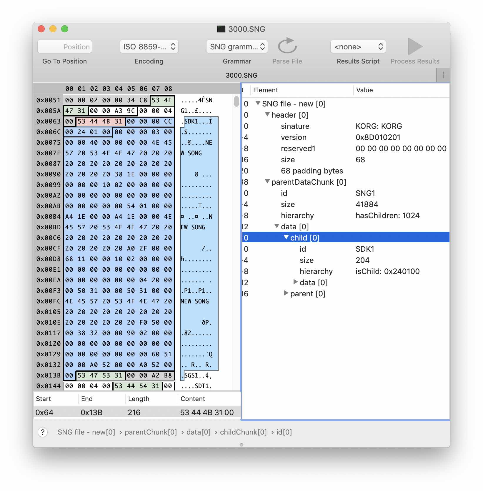 Реверс-инжиниринг бинарного формата на примере файлов Korg .SNG - 13