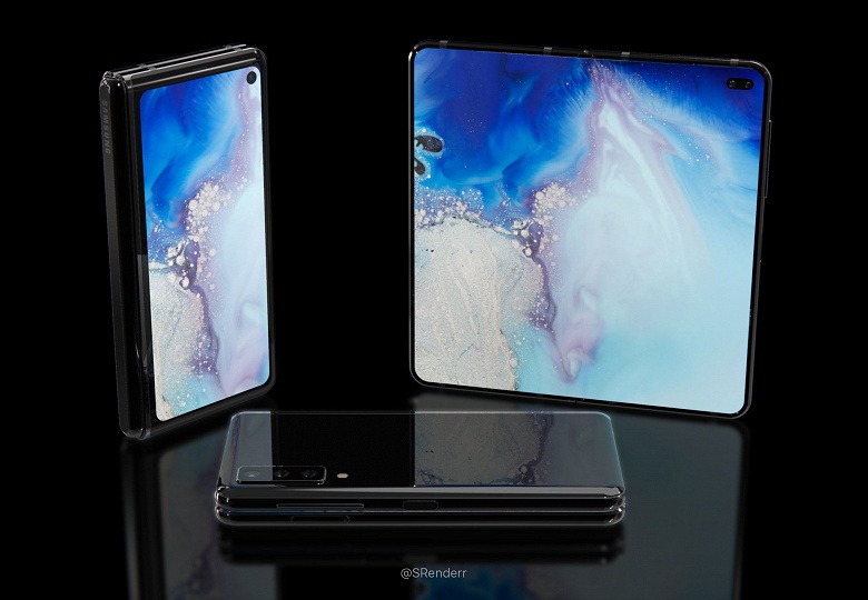 Сгибающийся смартфон Samsung Galaxy Fold 2 показан со всех сторон в качественном ролике