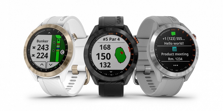 Производитель называет Garmin Approach S40 GPS «стильными повседневными умными часами для игроков в гольф»