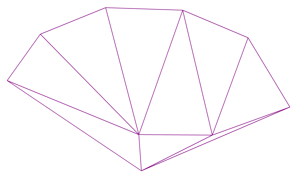 Алгоритм триангуляции Делоне методом заметающей прямой - 2