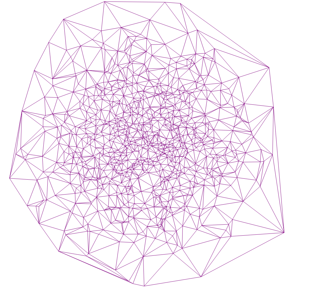 Алгоритм триангуляции Делоне методом заметающей прямой - 32