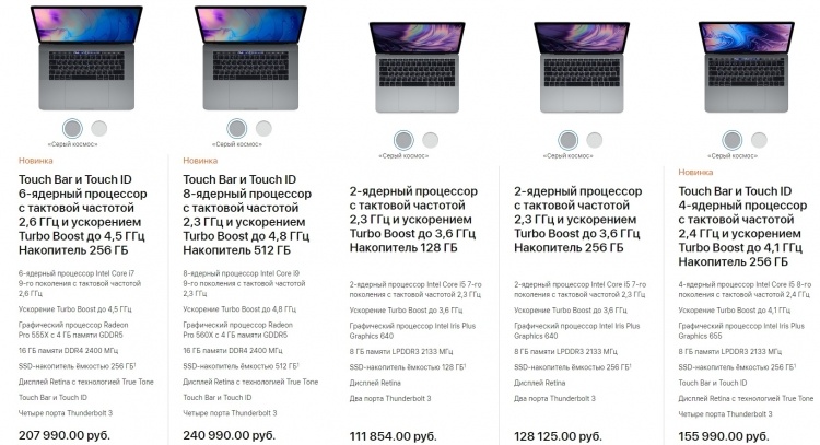 Apple обновила MacBook Pro: до восьми ядер и улучшенная клавиатура