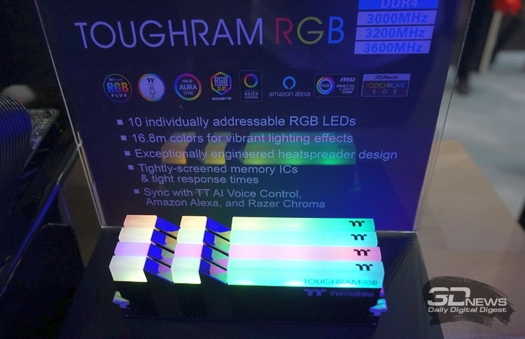 Computex 2019: Thermaltake представила оперативную память TOUGHRAM RGB и TOUGHRAM