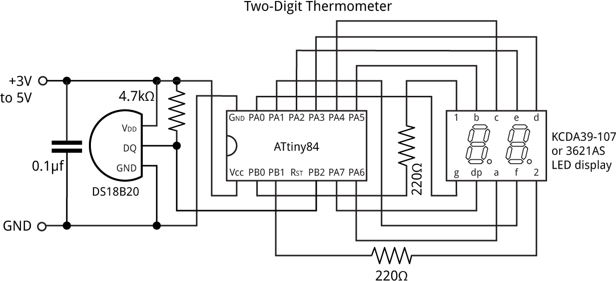 Двухразрядный термометр - 2