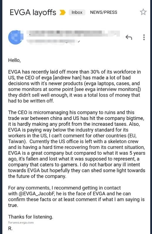 EVGA сократит 30 % персонала в США: новые пошлины — новые проблемы