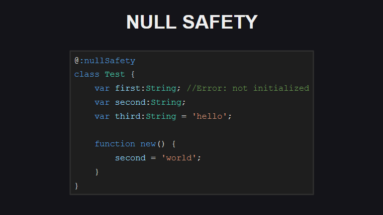 Проверка инициализации полей при выполнении проверок на null-безопасность