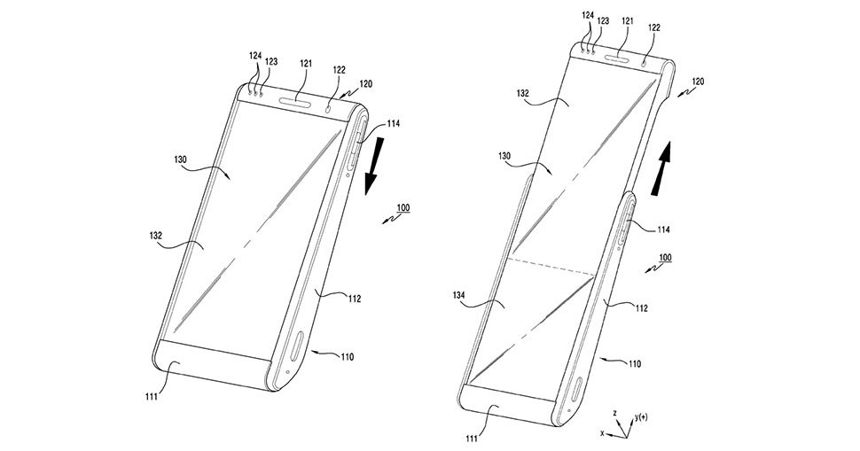 Смартфон со сворачивающимся дисплеем: патент Samsung