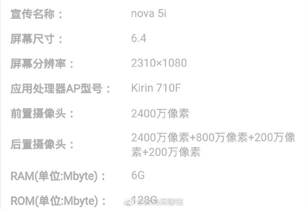 Стало известно, чем отличаются смартфоны Huawei Nova 5 Pro, Nova 5 и Nova 5i