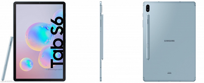 Официальные изображения планшета Samsung Galaxy Tab S6 в высоком разрешении