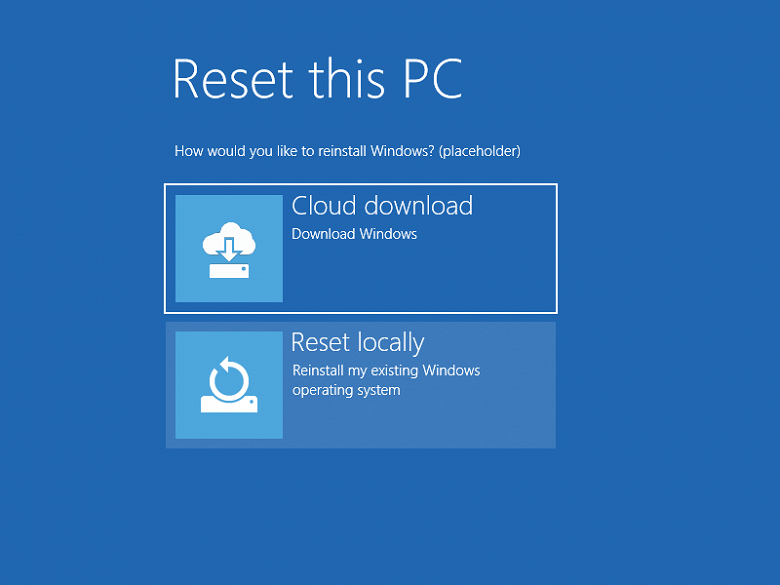 Windows 10 может получить функцию восстановления из облака