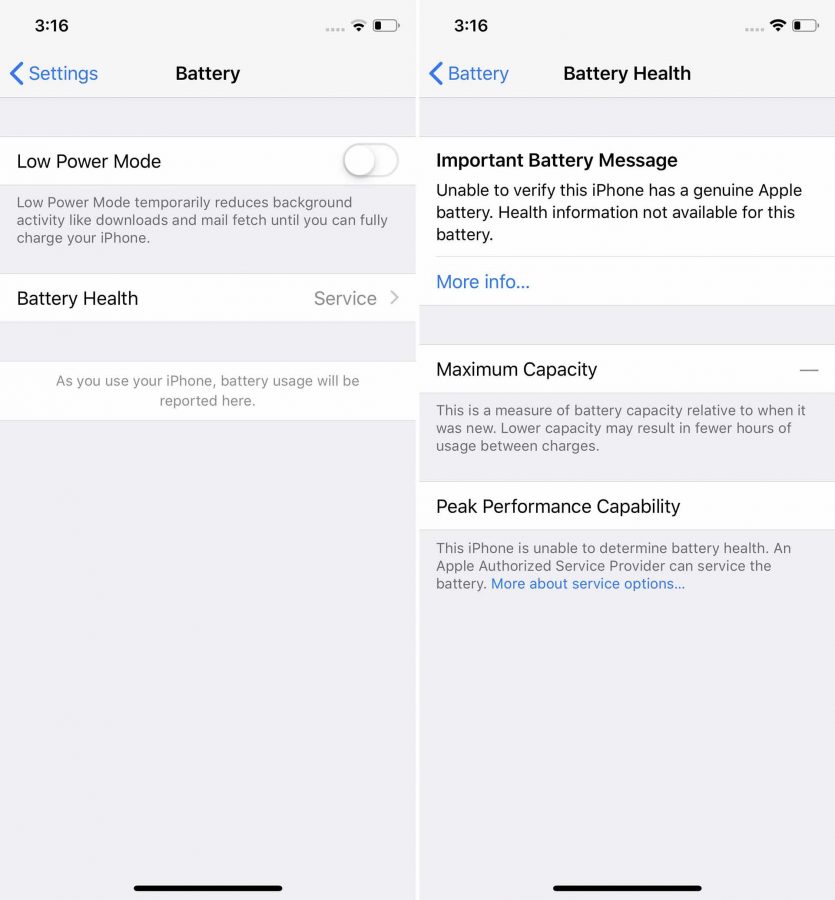 Apple начала предупреждать пользователей о неисправности батареи, если ее заменили не в официальном сервисе - 2