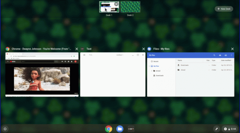 В Chrome OS появились виртуальные рабочие столы