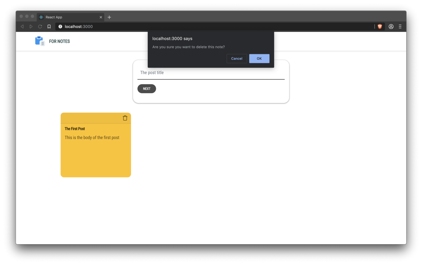 Создание приложения Sticky Notes с использованием 8base, GraphQL и React - 10 image