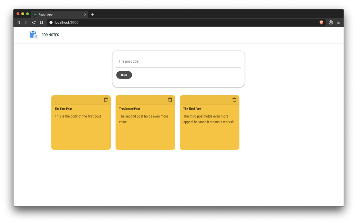 Создание приложения Sticky Notes с использованием 8base, GraphQL и React - 2 image
