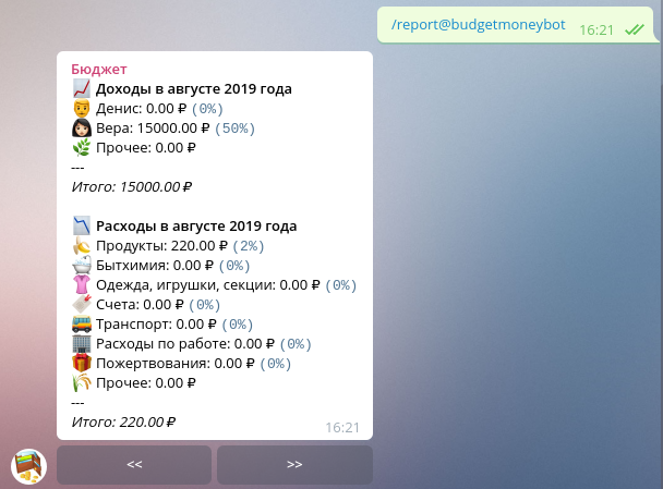 Семейный бюджет в Telegram - 10