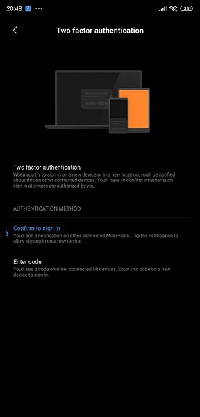 В MIUI 10 появилась двухфакторная аутентификация для доступа к некоторым сервисам