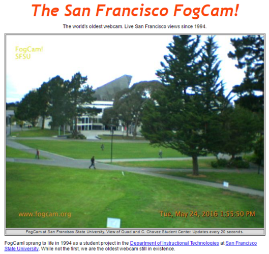 Самую старую в мире работающую веб-камеру FogCam (г. Сан-Франциско, США) отключат в конце августа после 25 лет работы - 7