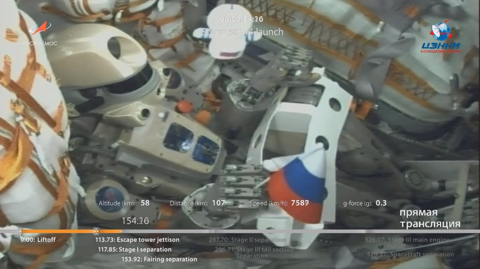 Успешно запущен на орбиту корабль «Союз МС-14» с роботом FEDOR (Skybot F-850) - 7