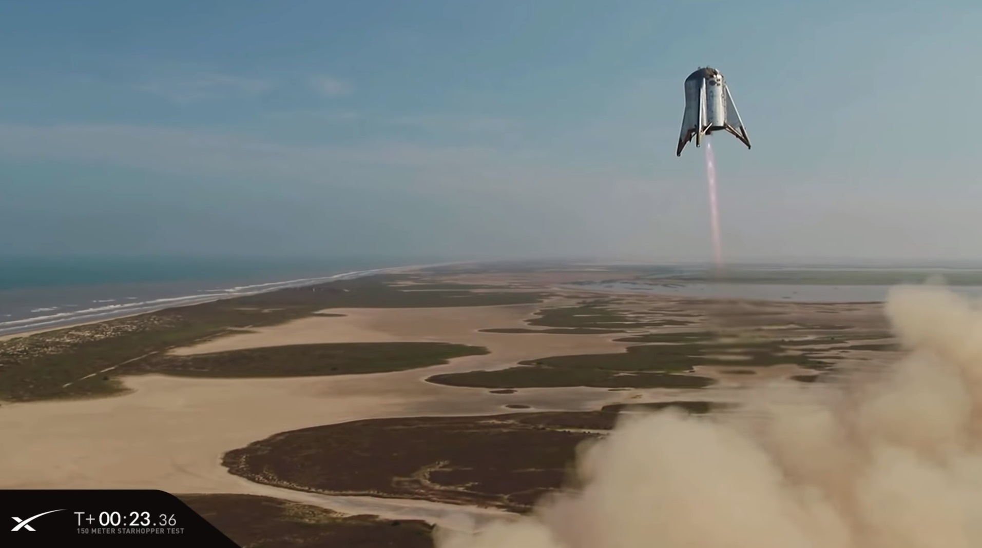 SpaceX провела летные испытания прототипа ракеты Starship — взлет на высоту 150 метров и мягкая посадка на площадку - 4