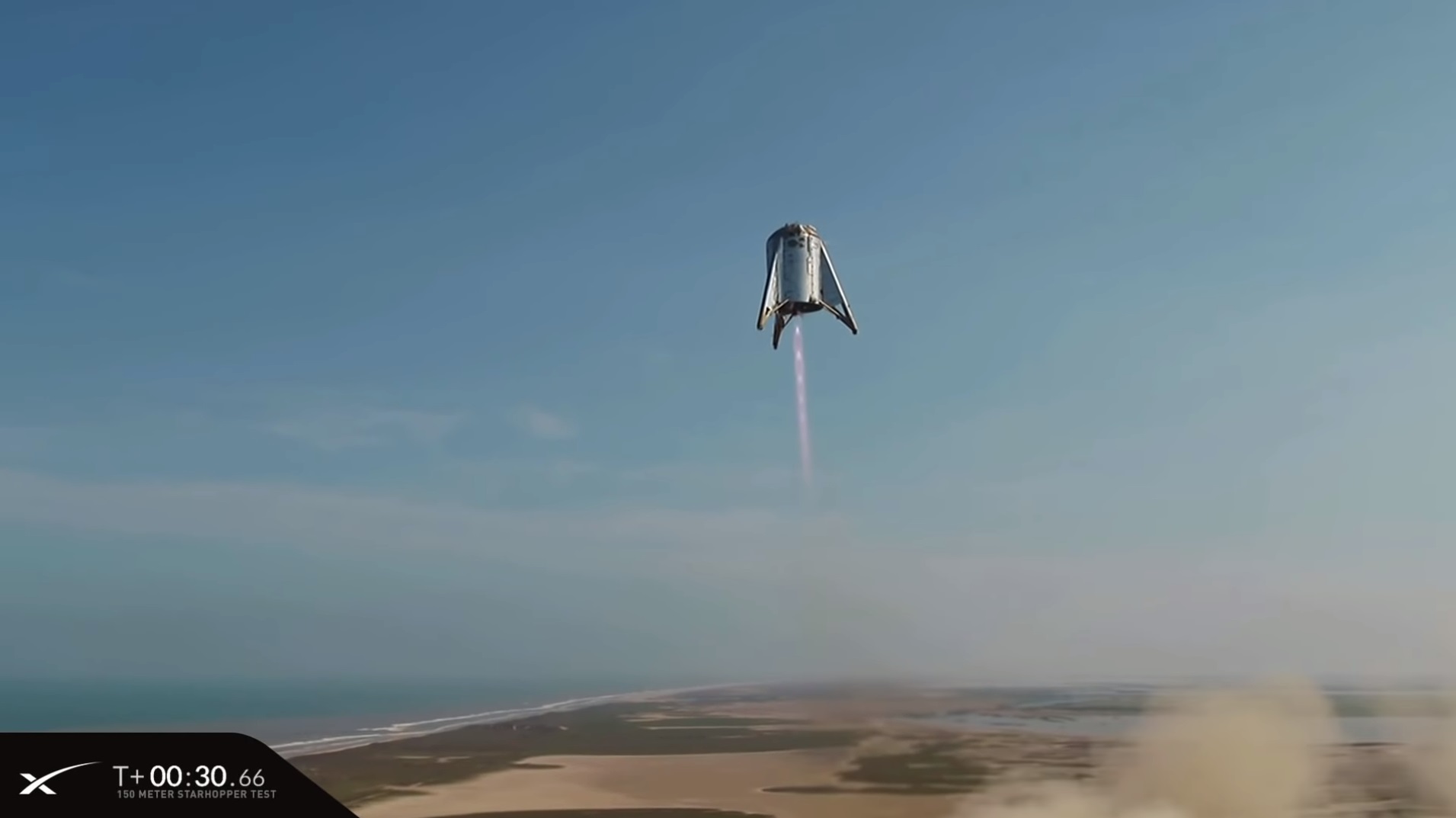 SpaceX провела летные испытания прототипа ракеты Starship — взлет на высоту 150 метров и мягкая посадка на площадку - 5