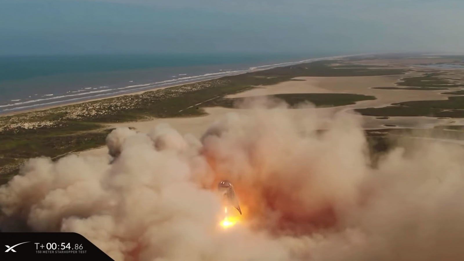 SpaceX провела летные испытания прототипа ракеты Starship — взлет на высоту 150 метров и мягкая посадка на площадку - 9