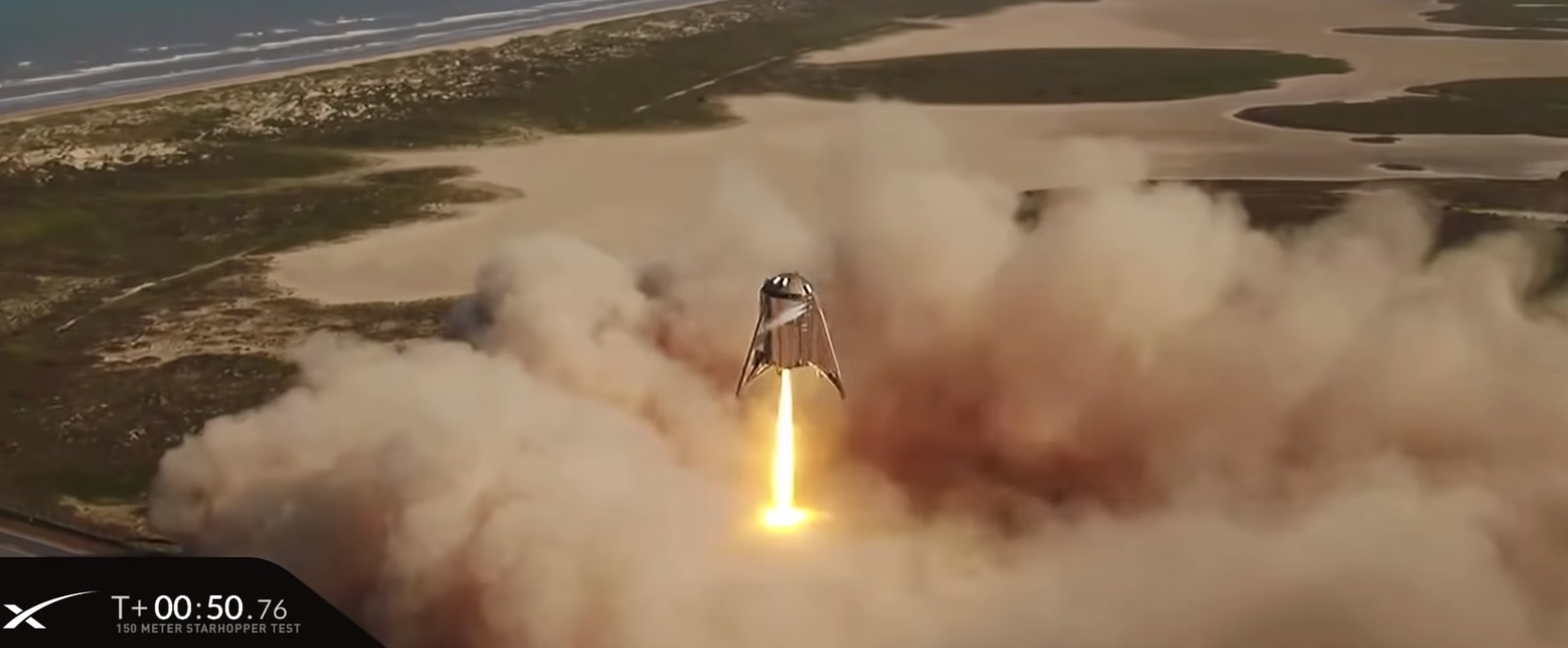 SpaceX провела летные испытания прототипа ракеты Starship — взлет на высоту 150 метров и мягкая посадка на площадку - 1