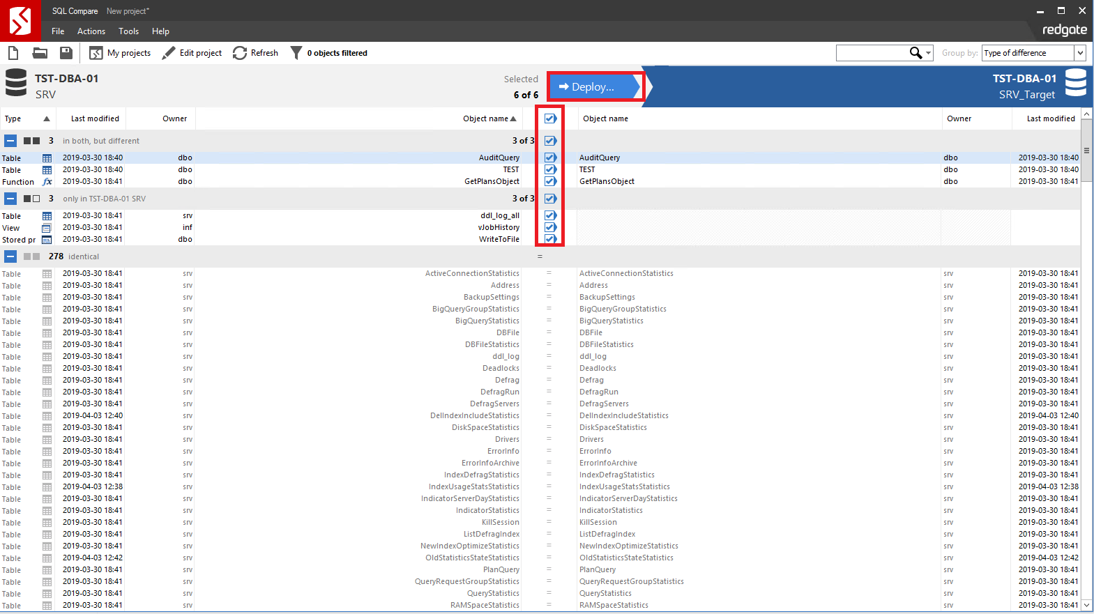 Сравнение компараторов для синхронизации схем и данных баз данных MS SQL Server - 89