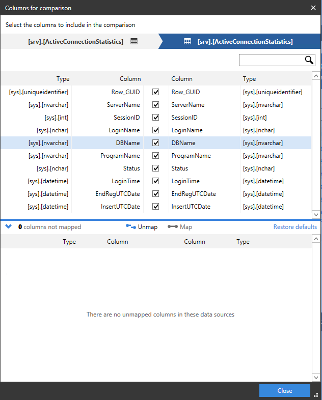 Сравнение компараторов для синхронизации схем и данных баз данных MS SQL Server - 95