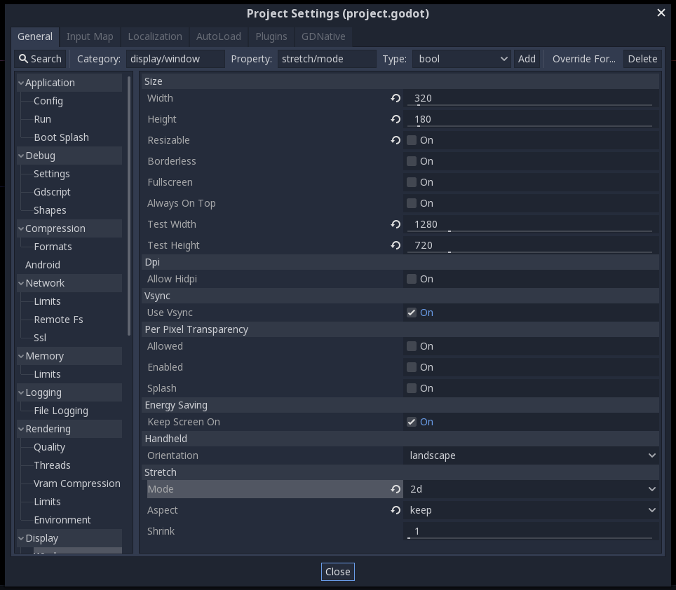 Учебные проекты на Godot — Pong (часть 1) Создание и настройка сцены игрового процесса - 17