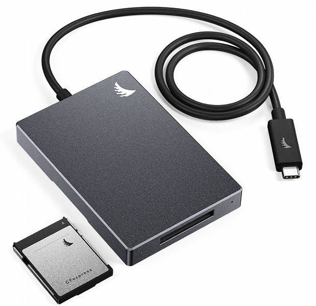 Скорость записи 1400 МБ/с и объем до 1 ТБ, но это не SSD. Представлены карты памяти Angelbird CFexpress