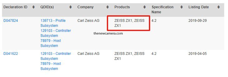 Анонсированная год назад камера Zeiss ZX1 прошла сертификацию Bluetooth