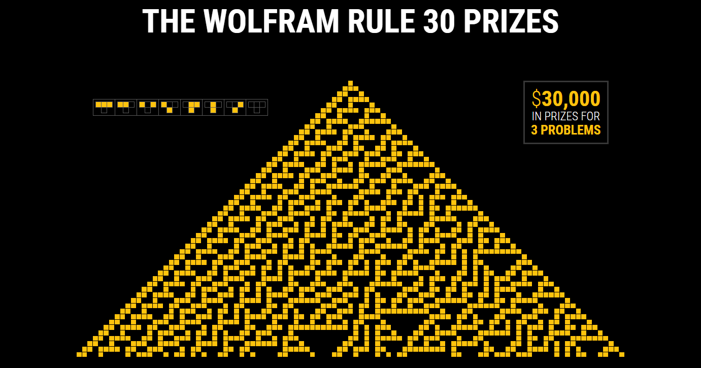 30.000$ за решение задач о Правиле 30 для клеточных автоматов — конкурс от Стивена Вольфрама - 1