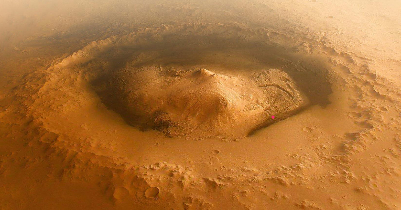 На Марсе нашли озеро, подобное земному