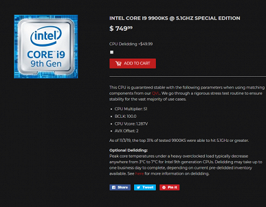 В продаже появились скальпированные и разогнанные Core i9-9900KS. Цены — до $1200 за штуку
