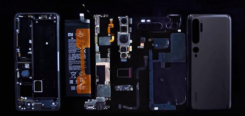Разборка показала: у 108-мегапиксельного Xiaomi CC9 Pro сверхкомпактная материнская плата
