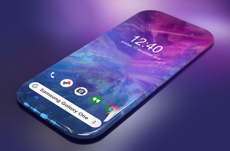 Samsung «натянула» экран-водопад на все четыре стороны Galaxy One