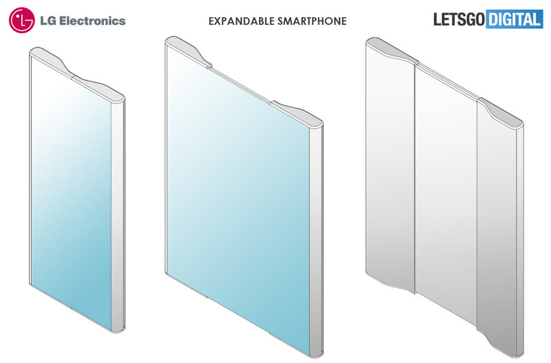 LG запатентовала смартфон с расширяющимся экраном