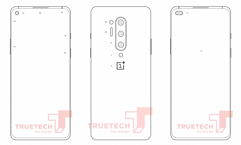 Чертежи OnePlus 8 Pro демонстрируют две версии смартфона
