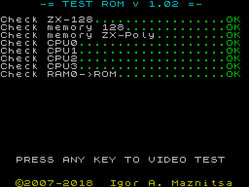 ZX-Poly test ROM