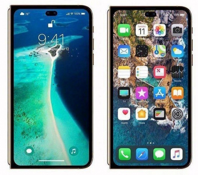 Как бы выглядел складной iPhone, если бы его выпустили сегодня?