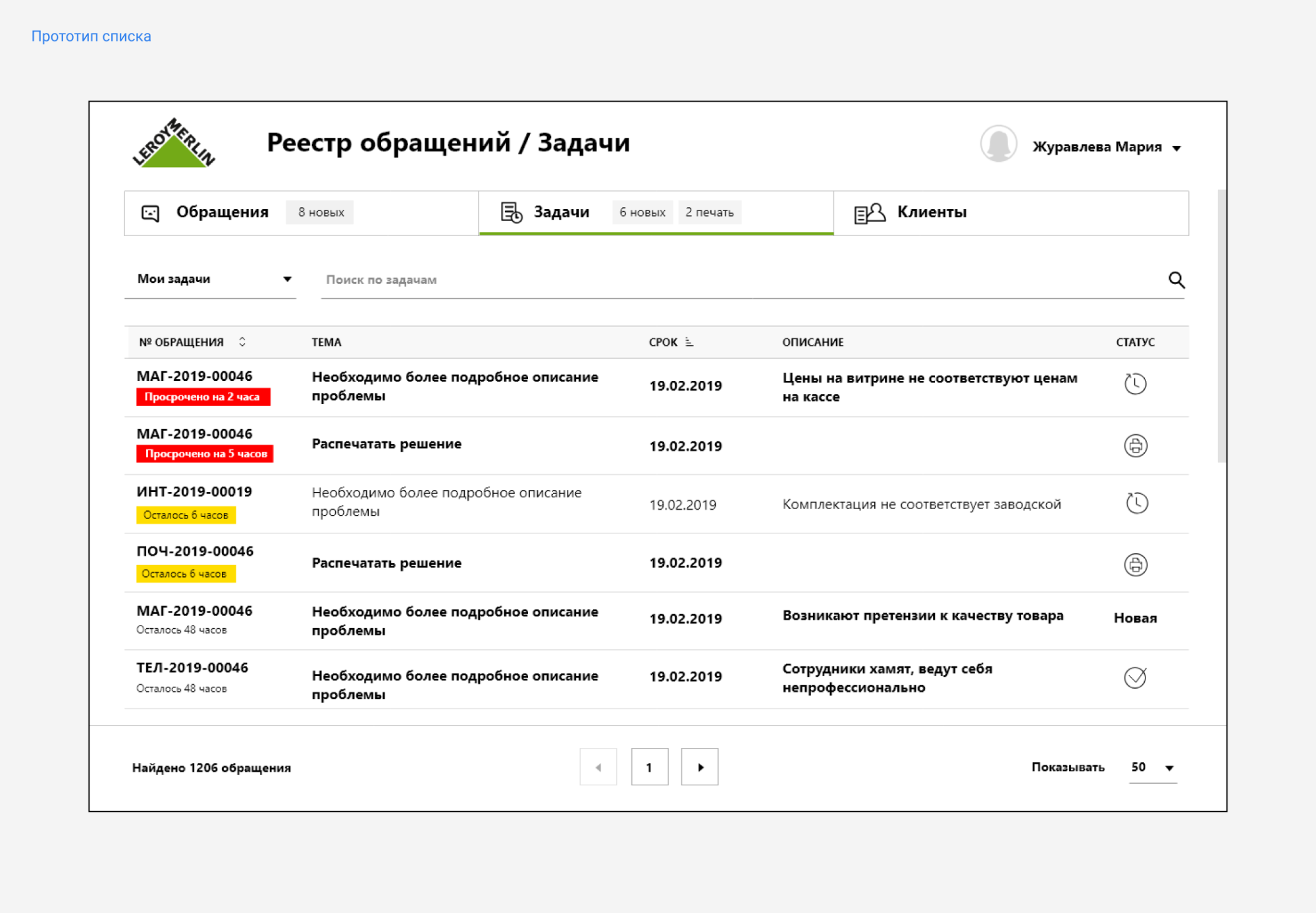 Цифровая трансформация «Леруа Мерлен»: проектирование интерфейса для работы с обращениями покупателей - 5