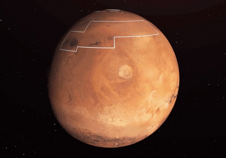 В NASA создали карту залежей водяного льда на Марсе