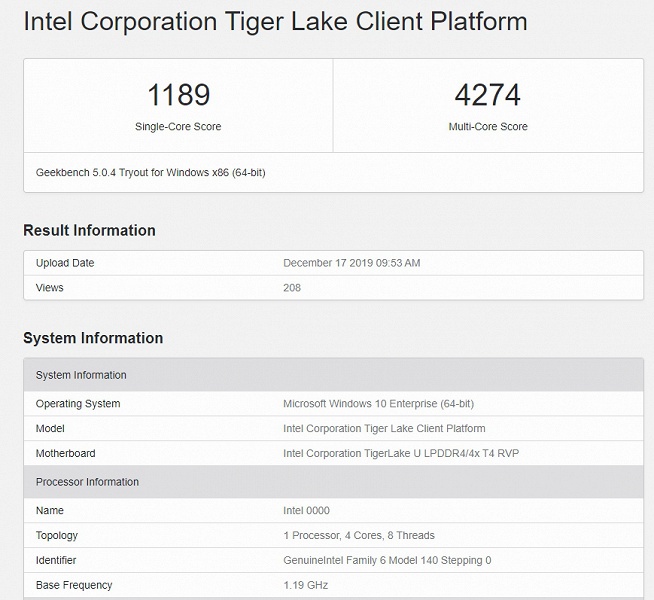 Intel наконец-то повторит успех AMD. Процессоры Tiger Lake получат существенный прирост показателя IPC
