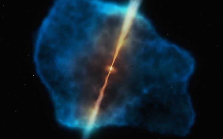 Обнаружен источник «питания» для чёрных дыр в эпоху «космического рассвета»