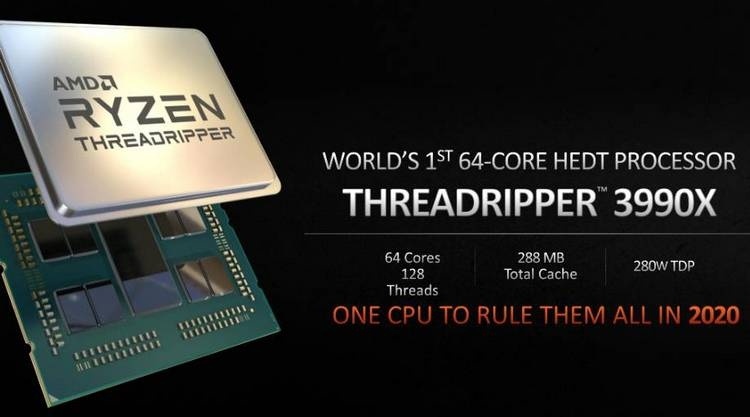 AMD готовит 48-ядерный Ryzen Threadripper 3980X для тех, кому 32 ядра мало, а 64 много
