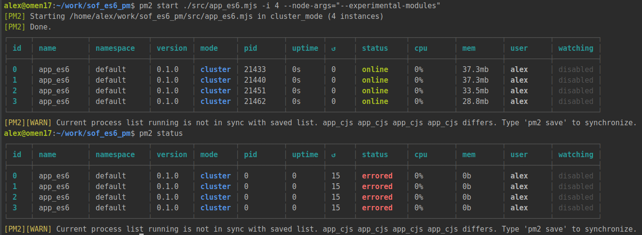 nodejs: менеджеры процессов и ES6-модули - 2